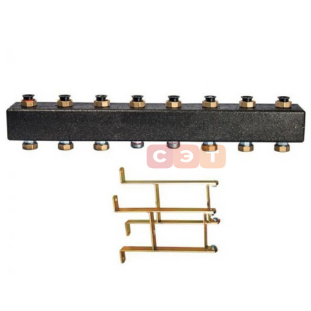 Настенный распределительный коллектор (на 4-7 отоп. контура)